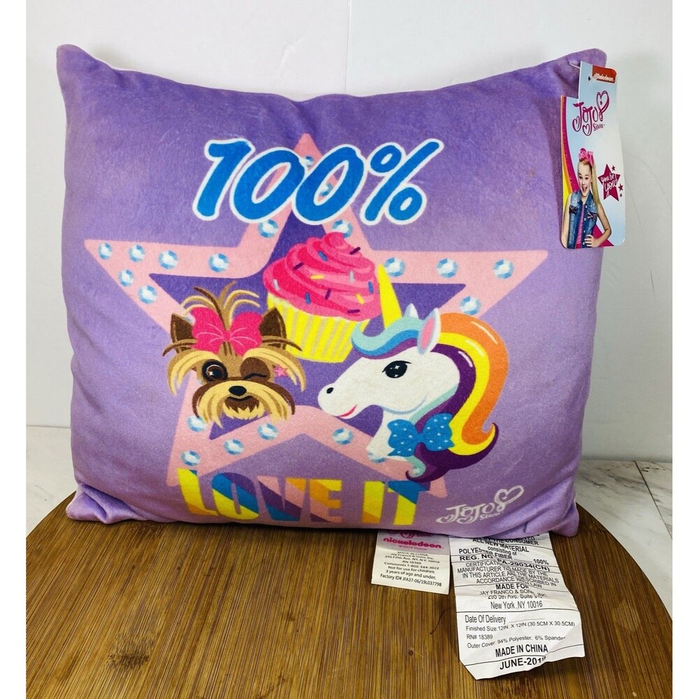 Jojo Siwa Nickelodeon Pillow NWT